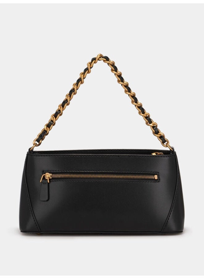 GUESS Amantea Girlfriend Bag with Metal Handle – Black, Eco-Leather Design - Image 2